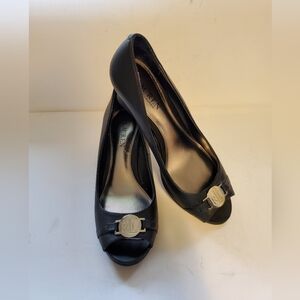 ✨️Ralph Lauren "Pacey", Peep Toe Wedge - size 9B